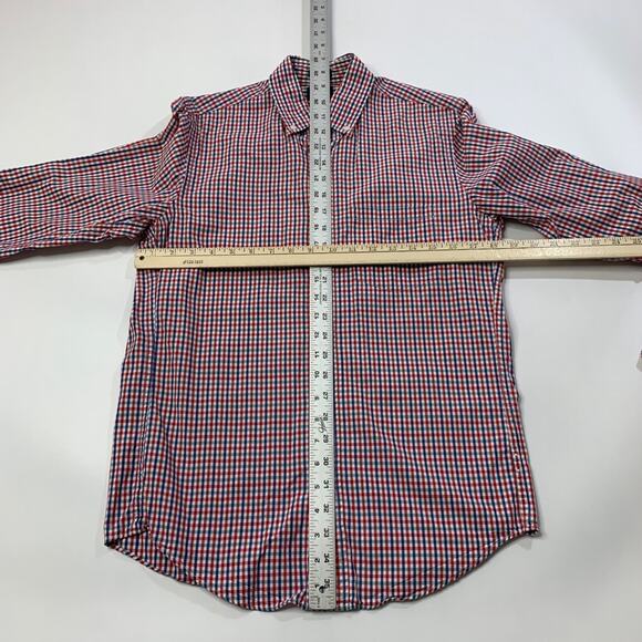 J Crew Shirt Mens S Small Slim Fit Gingham Cotton Long Sleeve Button Down Collar - Picture 5 of 9